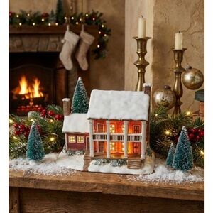 Christmas Village Tudor Style Shop House - Holiday Decor